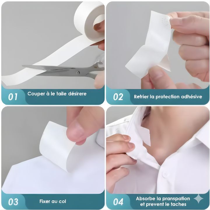 RUBAN PROTECTEUR - Gardez vos chemise propres toute la journée