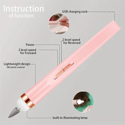 Lime à ongles électrique rechargeable  NailsculptPro - 12 embouts interchangeables -