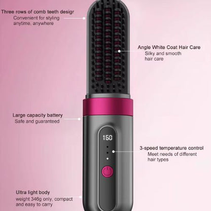 Brosse Lissante Chauffante rechargeable  - ThermoLisse