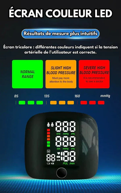 Tensiomètre Intelligent au Poignet Précision Médicale et Suivi Instantané