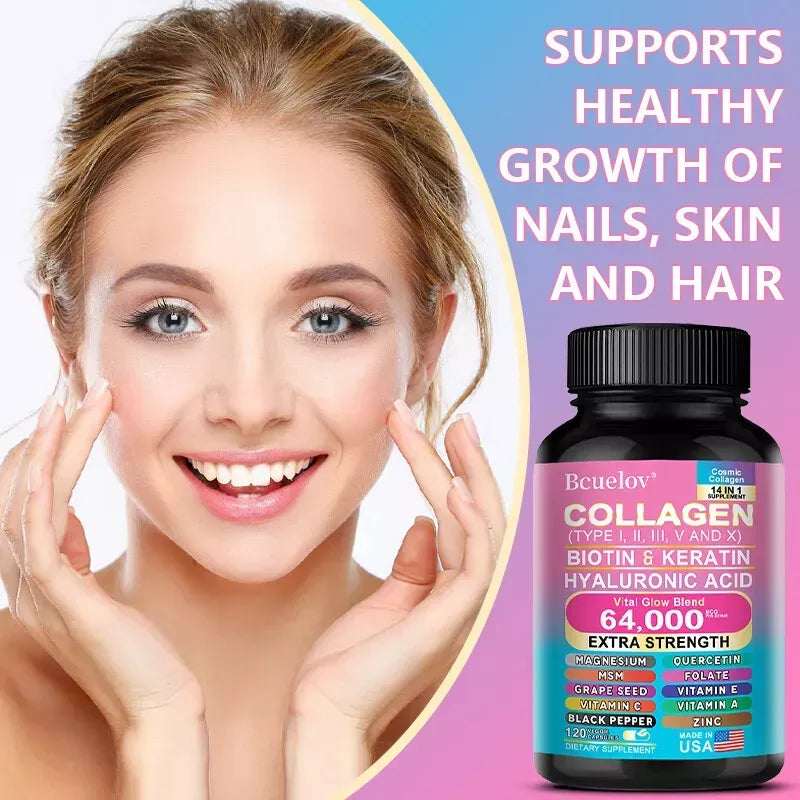 Capsules de collagène - éclat jeunesse, cheveux & ongles renforcés
