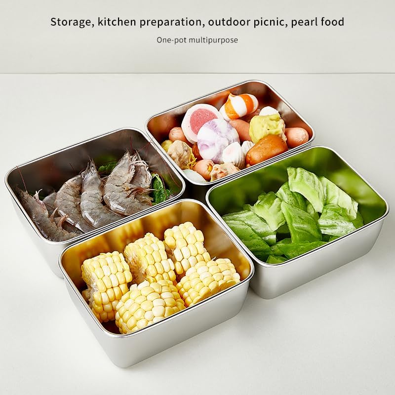 Boîtes de conservation alimentaire en acier inoxydable