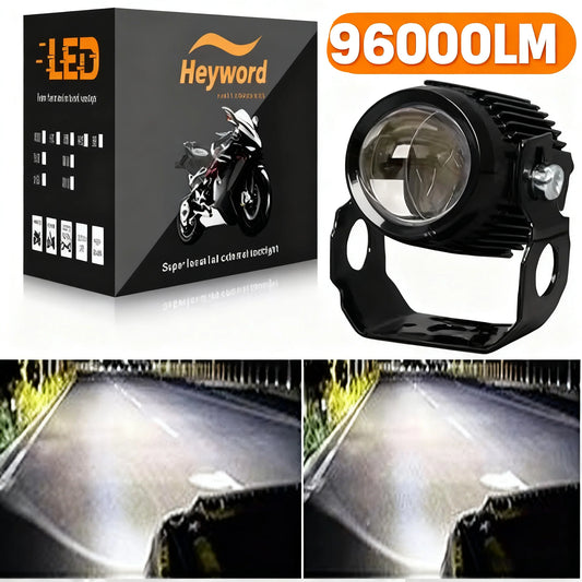Phare Additionnel LED Moto & Scooter Bicolore avec Ventilateur Intégré