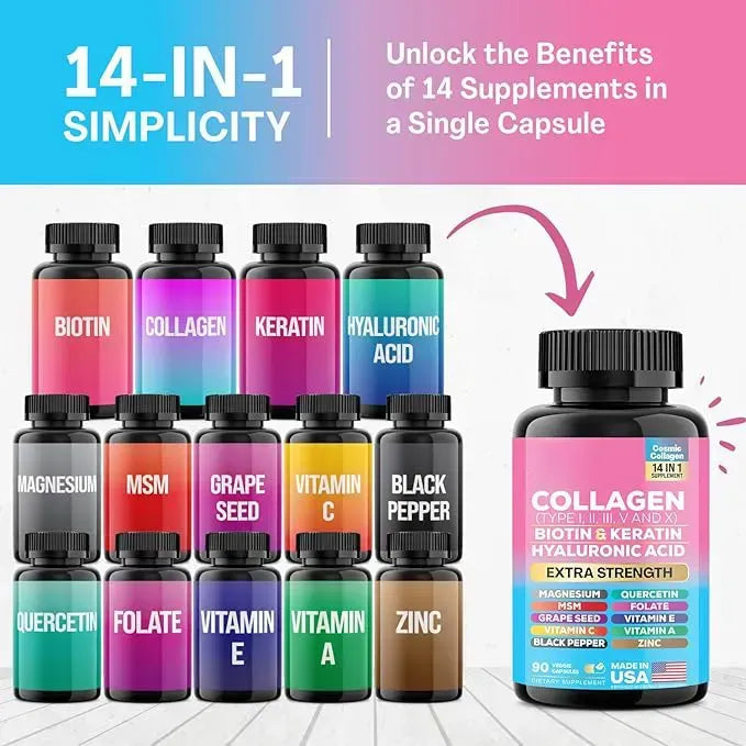 Capsules de collagène - éclat jeunesse, cheveux & ongles renforcés